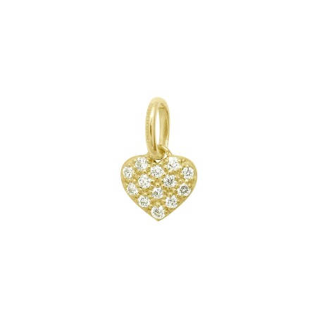 Pendentif Gigi Clozeau In Love en or jaune et diamants