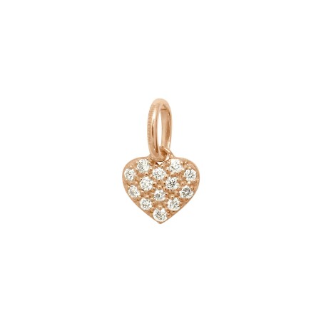 Pendentif Gigi Clozeau In Love en or rose et diamants