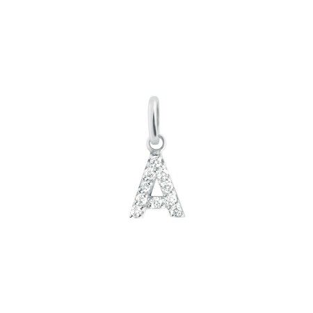 Pendentif Gigi Clozeau Lucky Letter A en or blanc et diamants