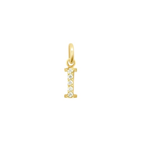 Pendentif Gigi Clozeau Lucky Letter I en or jaune et diamants