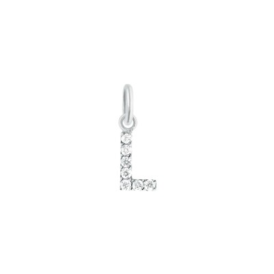 Pendentif Gigi Clozeau Lucky Letter L en or blanc et diamants