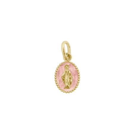 Pendentif Gigi Clozeau Madone en or jaune et résine Blush