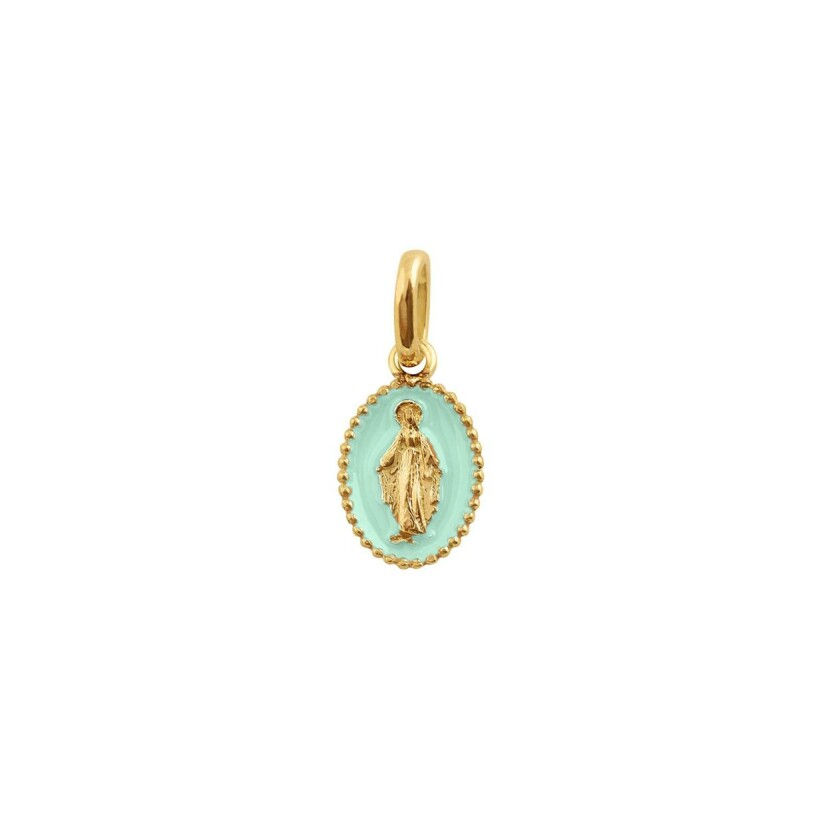 Gigi Clozeau Madone pendant, yellow gold, jade resin