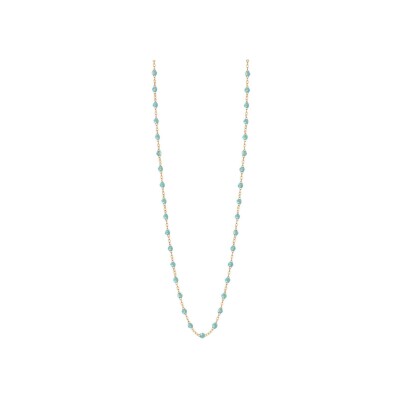 Collier Gigi Clozeau Classique en or rose et résine aqua, taille 60cm