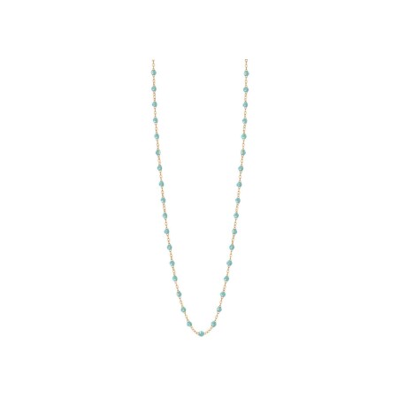 Collier Gigi Clozeau Classique en or rose et résine aqua, taille 60cm