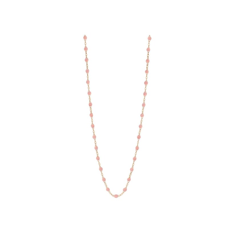 Gigi Clozeau Classique necklace, rose gold, blush resin, size 60cm