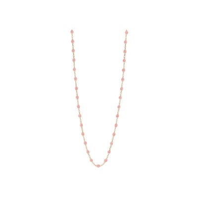 Collier Gigi Clozeau Classique en or rose et résine blush, taille 60cm