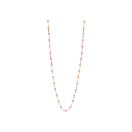 Collier Gigi Clozeau Classique en or rose et résine blush, taille 60cm