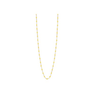 Gigi Clozeau Classique necklace, rose gold, yellow lemon resin, size 86cm