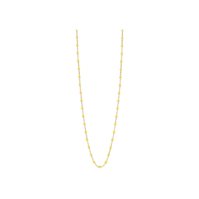 Gigi Clozeau Classique necklace, rose gold, yellow lemon resin, size 86cm