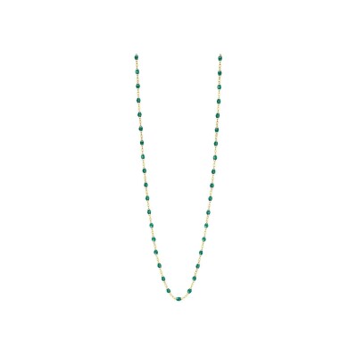 Gigi Clozeau Classique necklace, yellow gold, emerald green resin, size 60cm