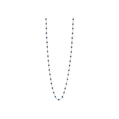 Gigi Clozeau Classique necklace, rose gold, prussian blue resin, size 60cm