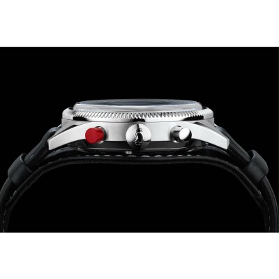 Montre Hanhart 1882 417 ES 1954 Heritage Flyback, 42mm, bracelet noir taille L