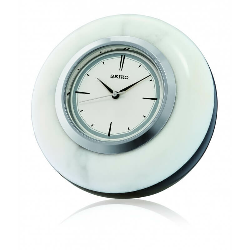 Horloge Premium Seiko revêtement marbre noir et blanc QHG044WN