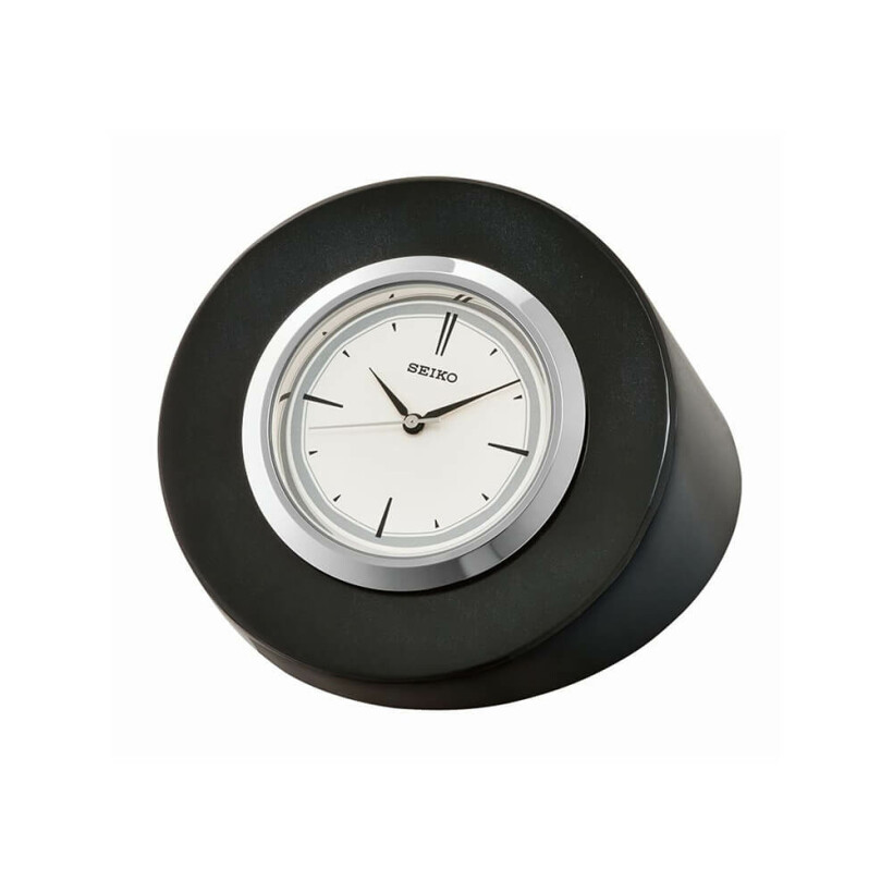 Horloge Seiko avec socle en marbre noir QHG045KN