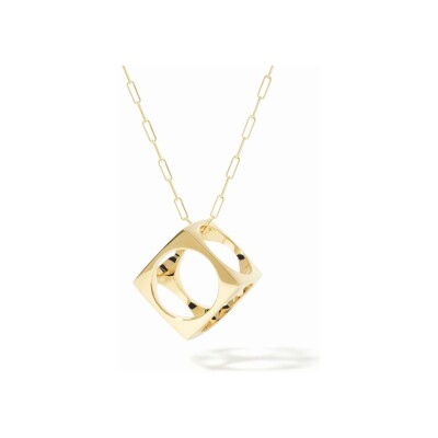 Pendentif dinh van Le Pavé grand modèle en or jaune