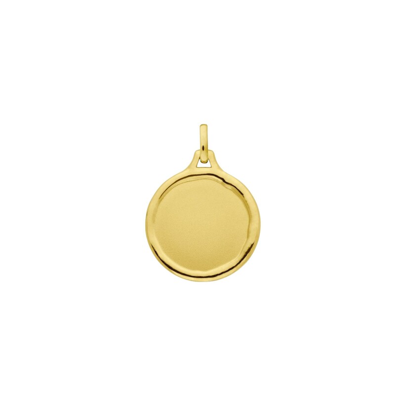 Médaille Augis Cachet de Cire en or jaune polie sablée, 18mm