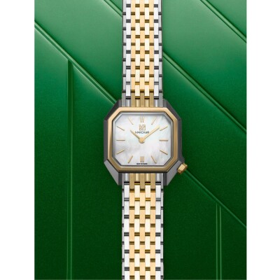 March LA.B Lady Mansart Electric Watch - Mother of Pearl -  Polished-brushed steel 9 two-tone links