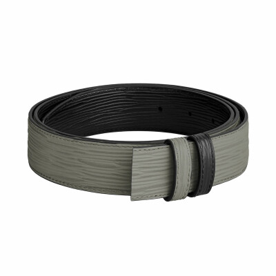 Montblanc medium grey/black 35mm reversible leather strap