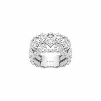 Bague en or blanc et diamants