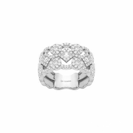 Bague en or blanc et diamants