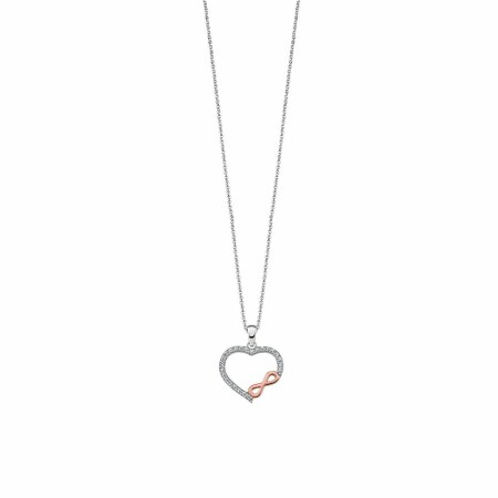 Collier Lotus Silver Moments coeur en argent et oxydes de zirconium