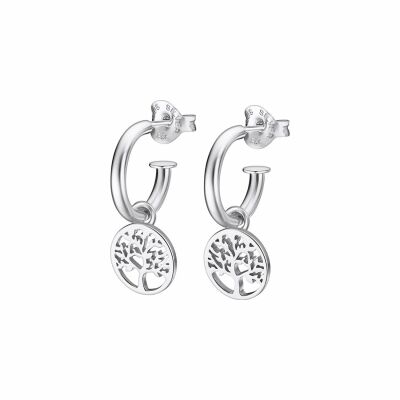 Boucles d'oreilles Lotus Tree Of Life en argent
