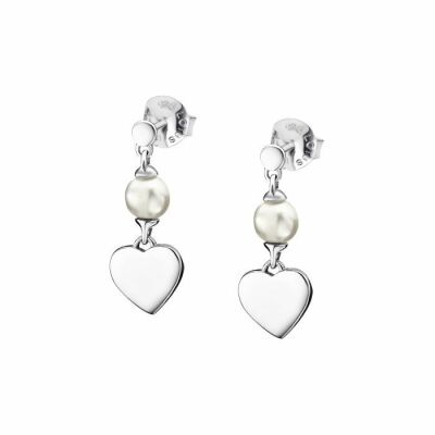Boucles d'oreilles Lotus Silver Mystic coeur en argent