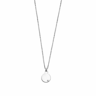 Collier Lotus Silver Pure Essential en argent et oxydes de zirconium