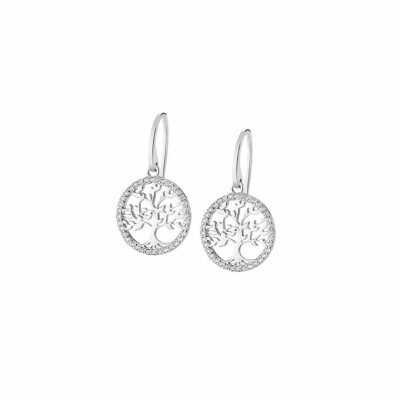 Boucles d'oreilles Lotus Silver Mystic arbre de vie en argent