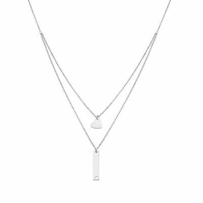 Collier Lotus Silver Trendy coeur en argent