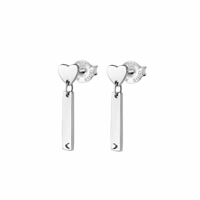 Boucles d'oreilles Lotus Silver Trendy coeur en argent
