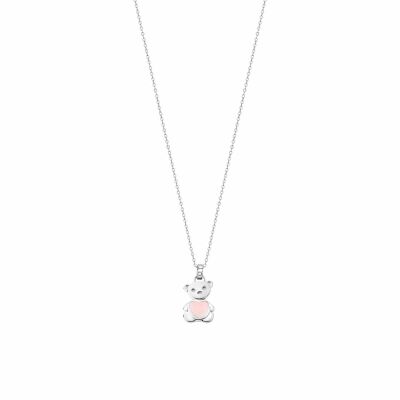 Collier Lotus Silver Teddy ourson en argent
