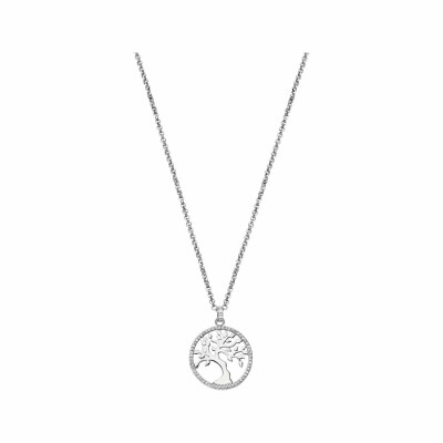 Collier Lotus Tree Of Life en argent et oxydes de zirconium