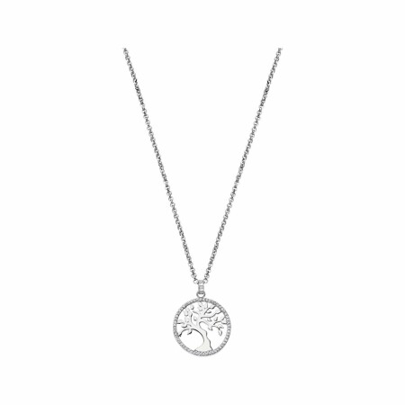 Collier Lotus Tree Of Life en argent et oxydes de zirconium