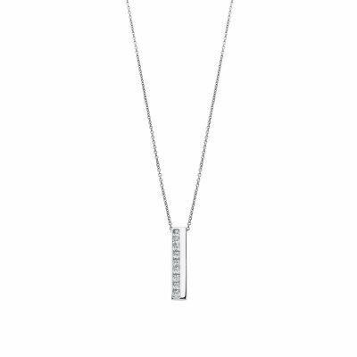 Collier Lotus Silver Pure Essential en argent et strass