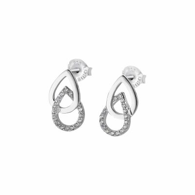 Boucles d'oreilles Lotus Historique en argent et oxydes de zirconium
