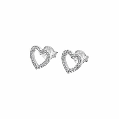 Boucles d'oreilles Lotus Silver Moments en argent et strass