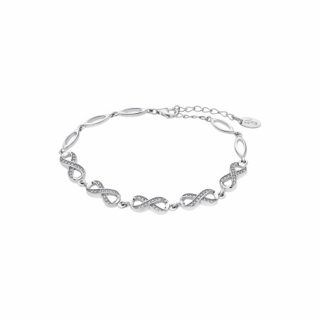 Bracelet Lotus Trendy en argent et oxydes de zirconium