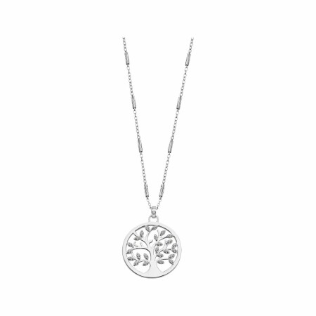 Collier Lotus Tree Of Life en argent et oxydes de zirconium