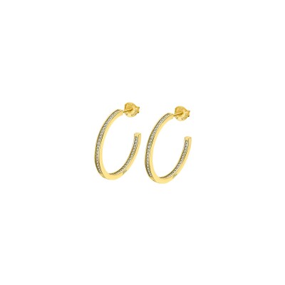Boucles d'oreilles Lotus Silver Hoops en argent