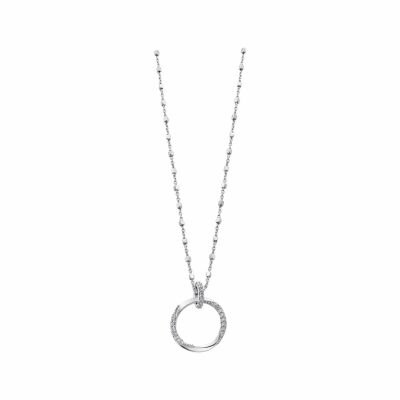 Collier Lotus Pure Essential Cercle en argent et oxydes de zirconium