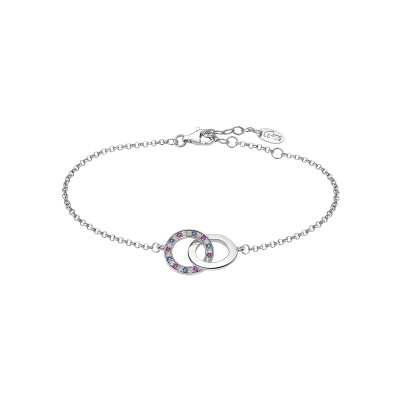 Bracelet Lotus Silver Rainbow Géométrique en argent