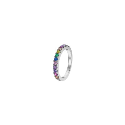 Bague Lotus Silver Rainbow Pure Essential en argent, taille 52