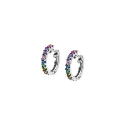 Boucles d'oreilles Lotus Silver Rainbow en argent
