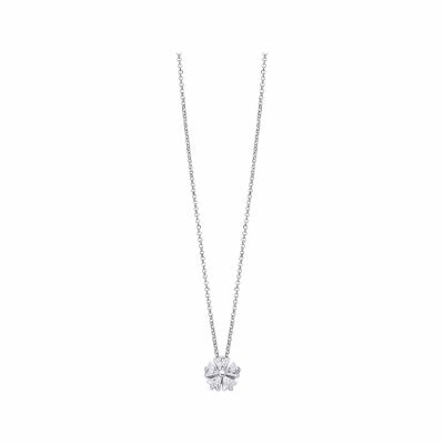 Collier Lotus Pure Essential Fleur en argent et oxydes de zirconium