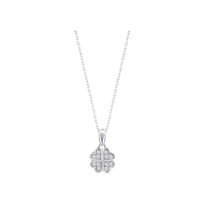 Collier Lotus Silver Mystic Trèfle en argent