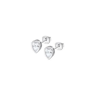 Boucles d'oreilles Lotus Silver Essentials en argent