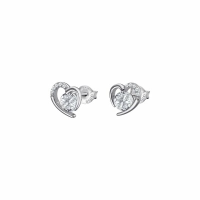 Boucles d'oreilles Lotus Silver Moments Coeur en argent
