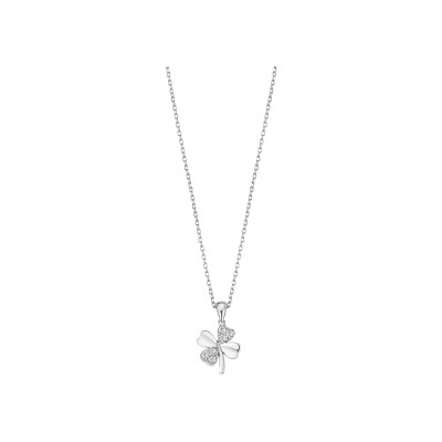 Collier Lotus Silver Mystic Trèfle en argent